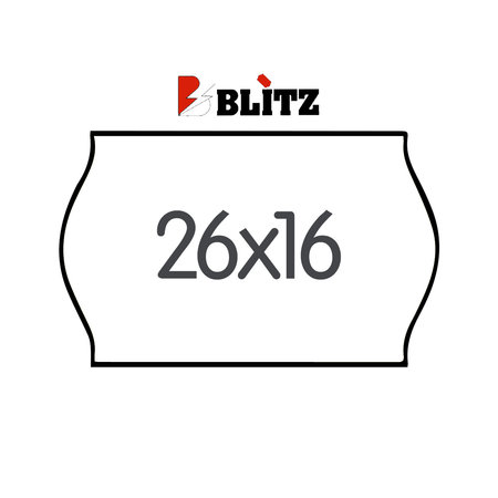 Blitz Geschikt voor Blitz apparaten, prijsetiketten wit 26x16mm G2 (36x1200 stuks)