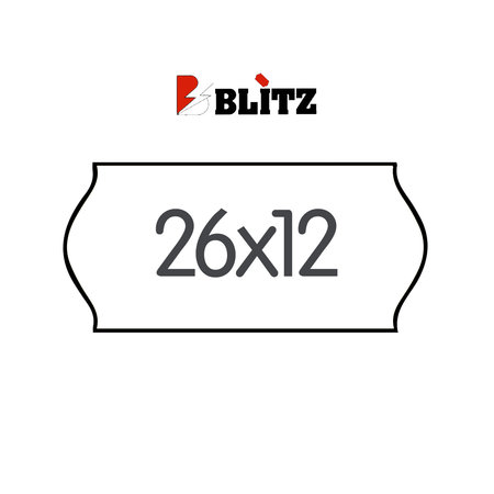 Blitz Geschikt voor Blitz apparaten, prijsetiketten wit 26x12mm G2 (36x1200 stuks)