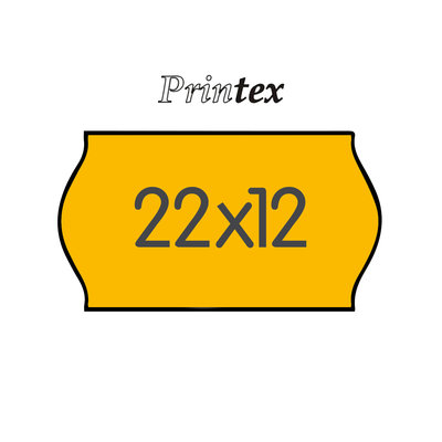 Printex Geschikt voor Printex etiketten fluor oranje 22x12mm G2 (42x1500 stuks)