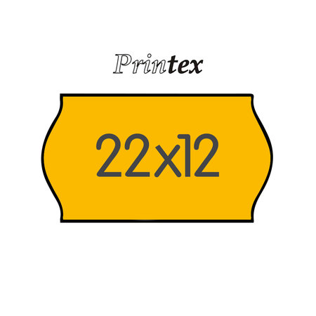 Printex Geschikt voor Printex apparaten, prijsetiketten fluor oranje 22x12mm G2 (42x1500 stuks)