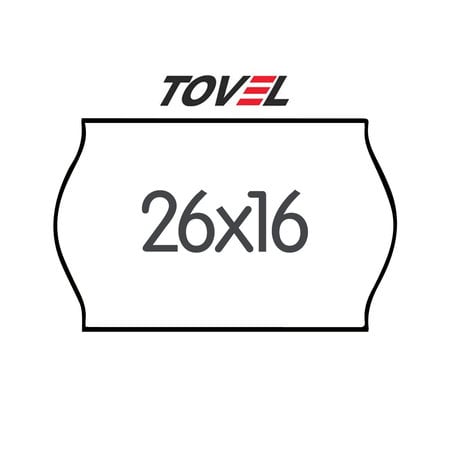 Tovel Geschikt voor Tovel apparaten, prijsetiketten wit 26x16mm G2 (36x1200 stuks)