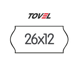 Tovel Geschikt voor Tovel etiketten wit 26x12mm G2 (36x1200 stuks)