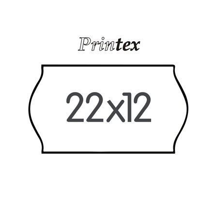 Printex Geschikt voor Printex apparaten, prijsetiketten wit 22x12mm G2 (42x1500 stuks)