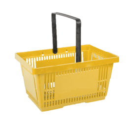 In2Value B.V. Panier 22L Jaune (RAL 6018) 1 Poignée