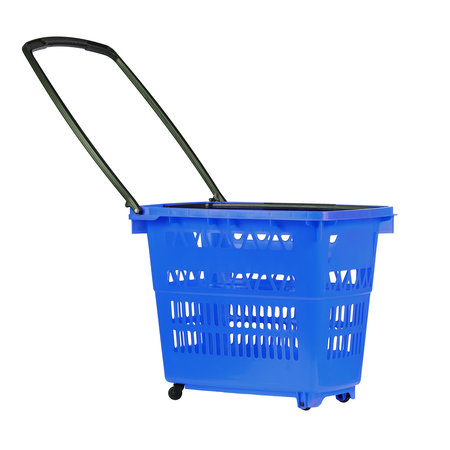 In2Value B.V. Panier d'achat 52L Bleu foncé (RAL 5010) 4 roulettes