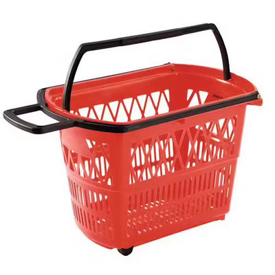 In2Value B.V. Panier d’achat 28L Rouge (RAL 3020) 4 roulettes