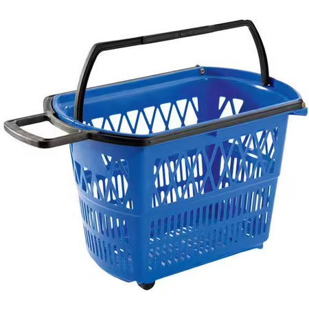 In2Value B.V. Panier d’achat 28L Bleu foncé (RAL 5010) 4 roulettes