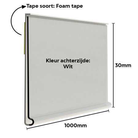 In2Value B.V. Schapstrook / Scannerprofiel zelfklevend 30mm insteekhoogte
