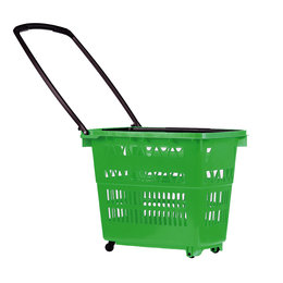 In2Value B.V. Panier d'achat 52L vert (RAL 6018) 4 roulettes