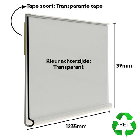 In2Value B.V. Scannerprofiel (PET) zelfklevend 39mm insteekhoogte