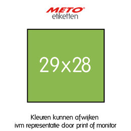 METO Meto Prijsetiketten fluor groen 29x28mm (15x700 stuks)