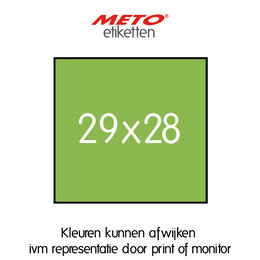 METO Meto Prijsetiketten fluor groen 29x28mm (700 stuks, min 15 rol))