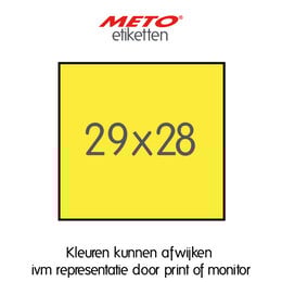 METO Meto Prijsetiketten fluor geel 29x28mm Meto Prijsetiketten fluor groen 29x28mm (700 stuks, min 15 rol)