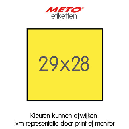 METO Meto Prijsetiketten fluor geel 29x28mm (15x700 stuks)