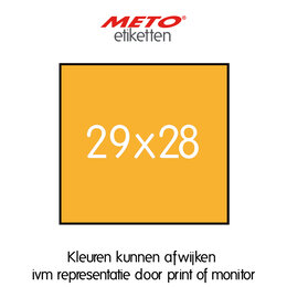 METO Meto Etiquettes de prix fluor orange 29x28mm (700 pcs, min 15 rlx)