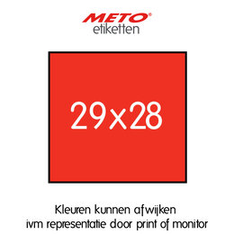 METO Meto Prijsetiketten fluor rood 29x28mm (15x700 stuks)