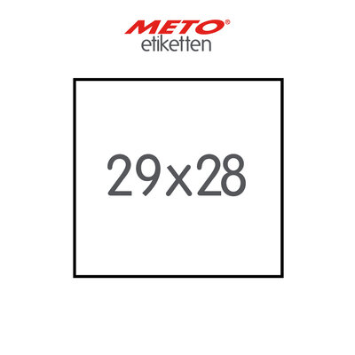 METO Meto Prijsetiketten wit 29x28mm (15x700 stuks)
