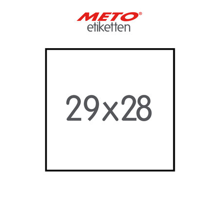 METO Meto Prijsetiketten wit 29x28mm (700 stuks, min 15 rol)