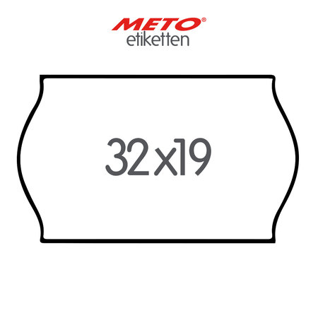 METO Meto Etiquettes de prix blanc 32x19mm (1000 pcs, min 15 rlx)