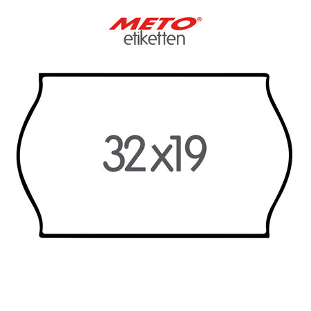METO Meto Prijsetiketten wit 32x19mm (15x1000 stuks)