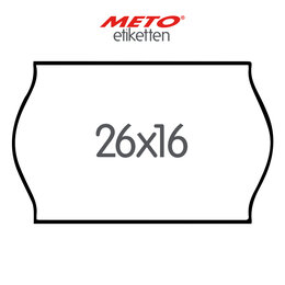 METO Meto Prijsetiketten wit 26x16mm (1200 stuks, min 18 rol)
