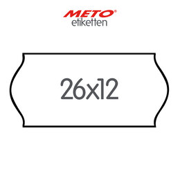 METO Meto Etiquettes de prix blanc 26x12mm (1500 pcs, min 18 rlx)