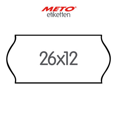 METO Meto Etiquettes de prix blanc 26x12mm (1500 pcs, min 18 rlx)