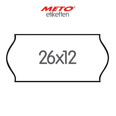 METO Meto Prijsetiketten wit 26x12mm  (18x1500 stuks)