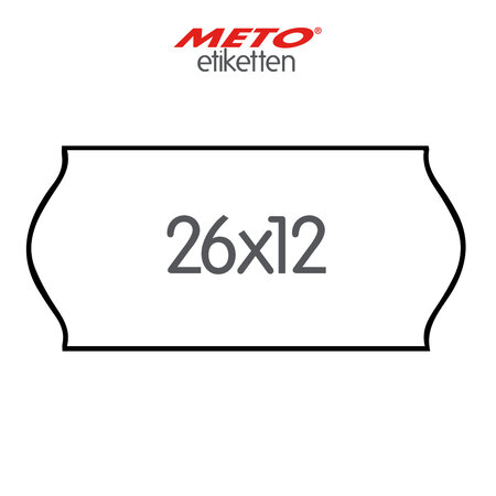 METO Meto Etiquettes de prix blanc 26x12mm (1500 pcs, min 18 rlx)