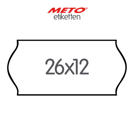 METO Meto Prijsetiketten wit 26x12mm  (18x1500 stuks)