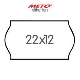 METO PJH Meto Prijsetiketten wit 22x12mm (1500 stuks, min 21 rol))