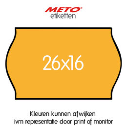 METO Meto Etiquettes de prix fluor orange 26x16mm (1200 pcs, min 18 rlx)