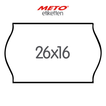 METO Meto Prijsetiketten wit 26x16mm (1200 stuks, min 18 rol) - Copy - Copy