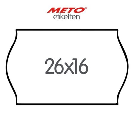 METO Meto Etiquettes de prix blanc 26x16mm (1200 pcs, min 18 rlx) - Copy - Copy - Copy