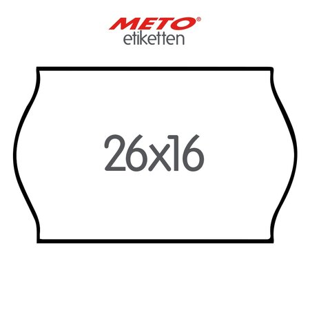 METO Meto Prijsetiketten wit 26x16mm (1200 stuks, min 18 rol) - Copy - Copy - Copy