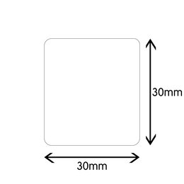 METO RF Label 30x30mm /Wit Q60 
