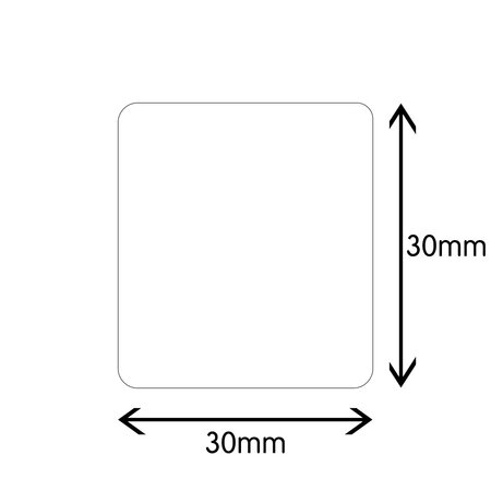 METO RF Label 30x30mm/Wit Q60 