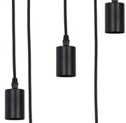 DMQ Light & Living Brandon Pendel Hanglamp - Mat Zwart - 5L - Ø35 x 117,5cm