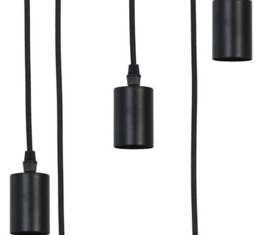 Light & Living Brandon Pendel Hanglamp - Mat Zwart - 5L - Ø35 x 117,5cm