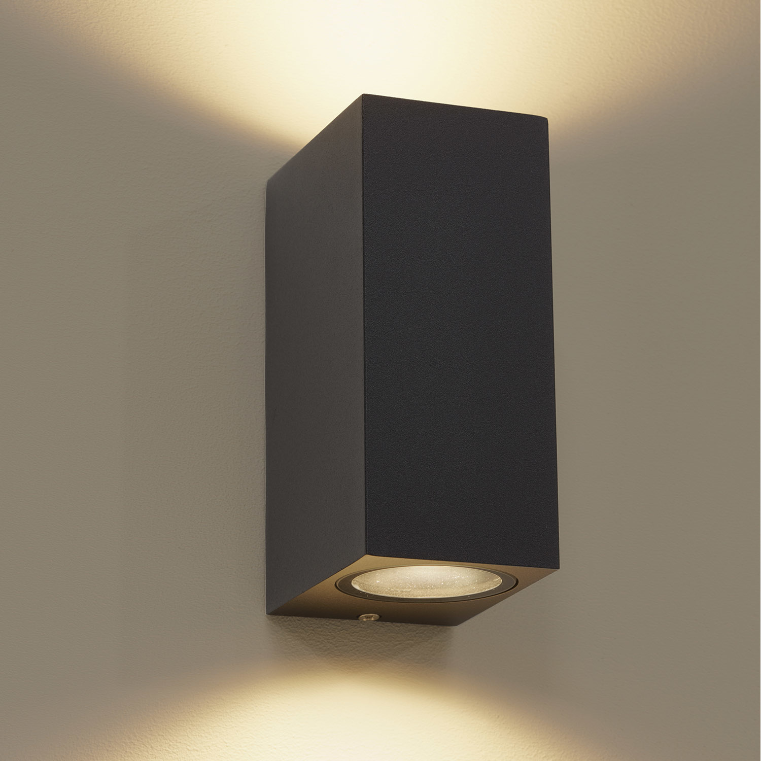 Wandlamp buiten Delmont 2 Up & Down Light GU10 Zwart kopen DMQ