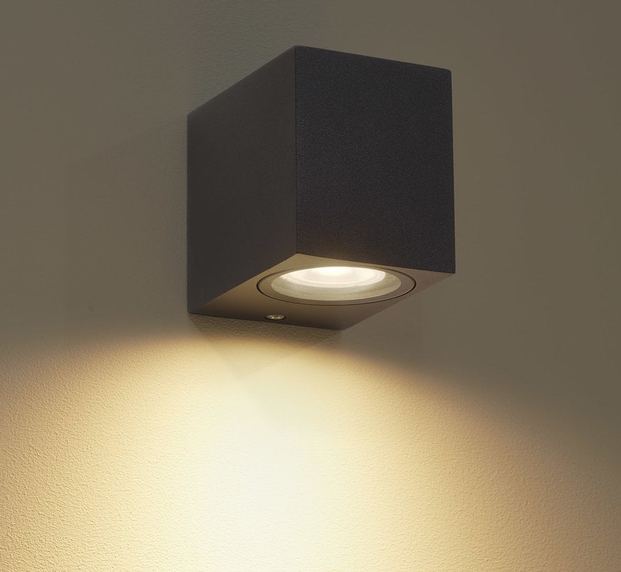 Wandlamp buiten Delmont 1 Zwart