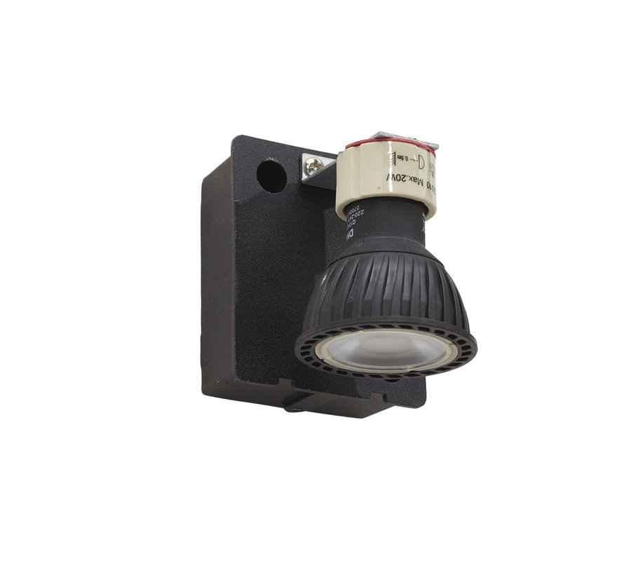 Wandlamp buiten Delmont 1 Zwart