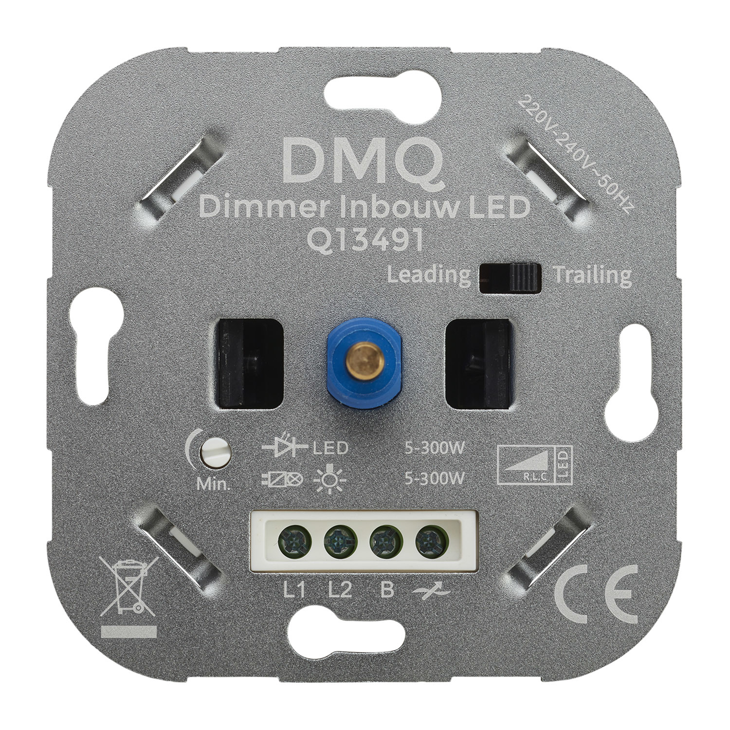 Omzet blik tabak DMQ - LED Dimmer Inbouw Universeel - Werkt op 99% van alle LED lampen - DMQ