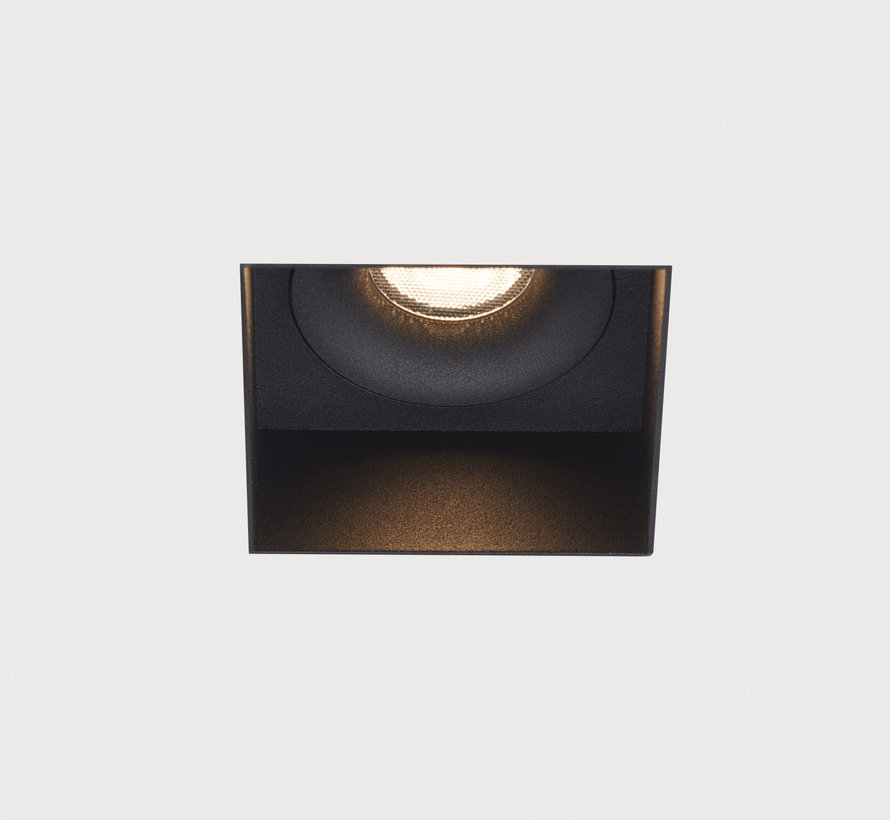 Trimless inbouwspot Rezo vierkant zwart - IP44 waterdicht LED