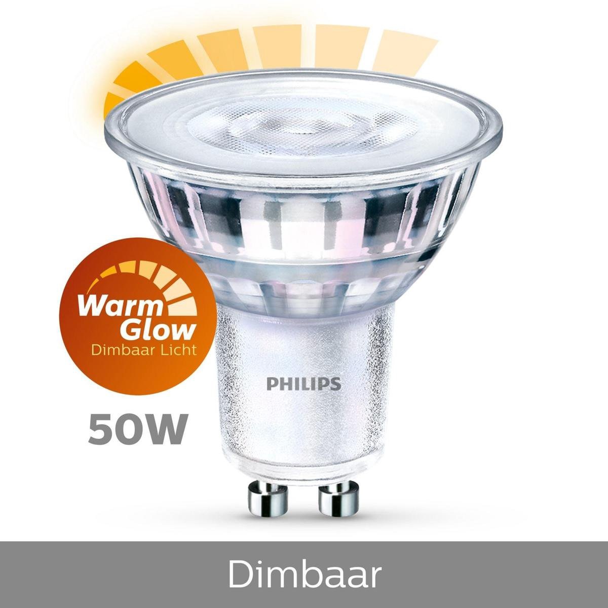 Veilig Rand Inconsistent Philips GU10 LED lamp 3.8W / 50W WarmGlow Dimbaar - DMQ