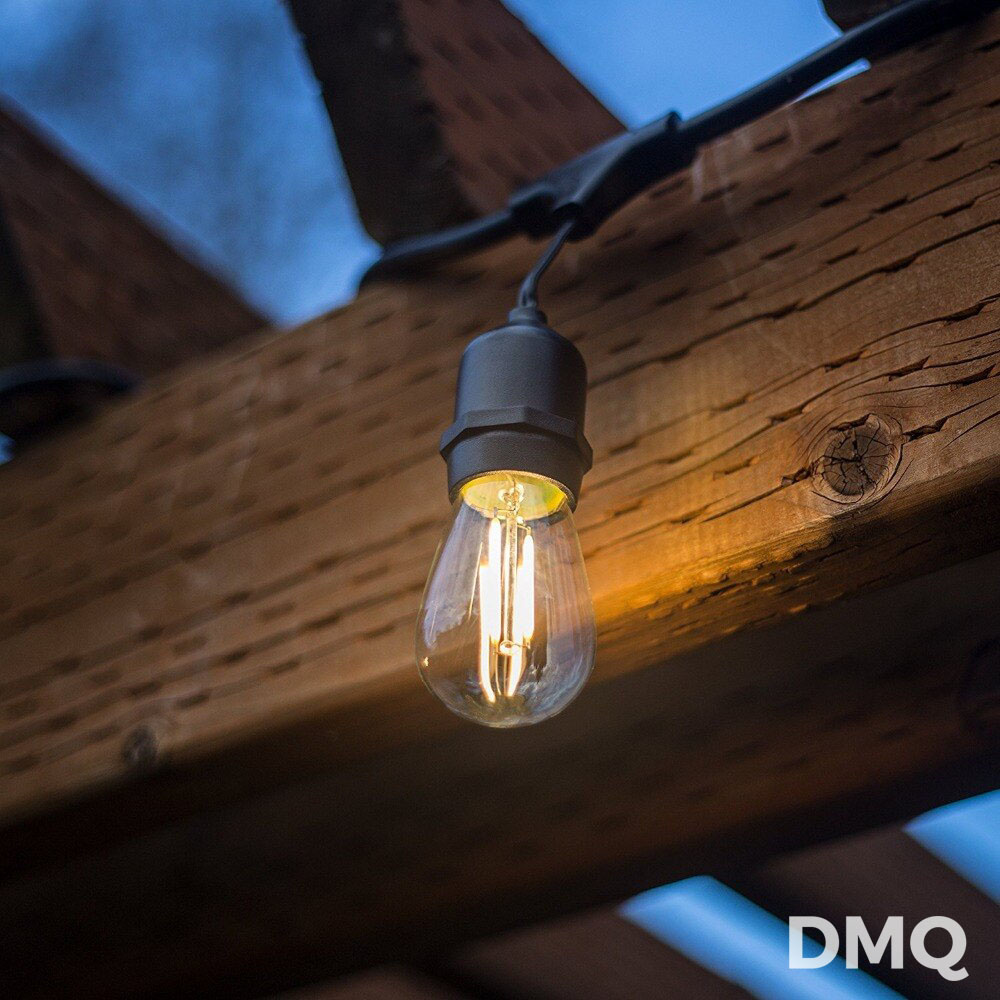 Sluiting Vestiging bijkeuken DMQ Koppelbaar Lichtsnoer Prikkabel - 10M - 10 LED lampen - Waterdicht - DMQ