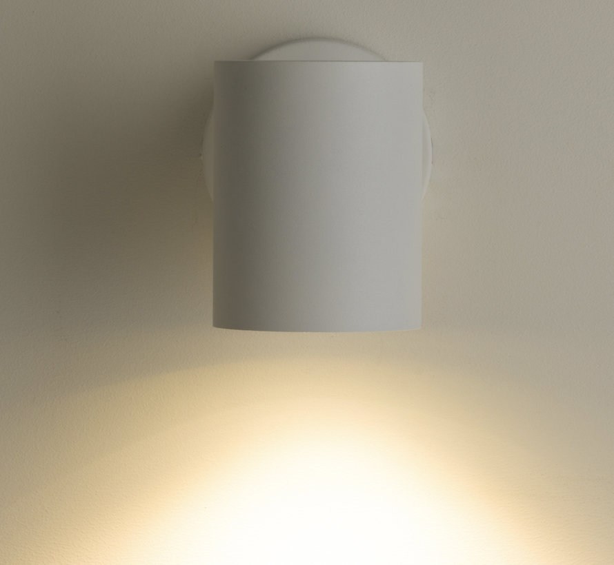 Wandlamp Elmont 1 Wit Rond