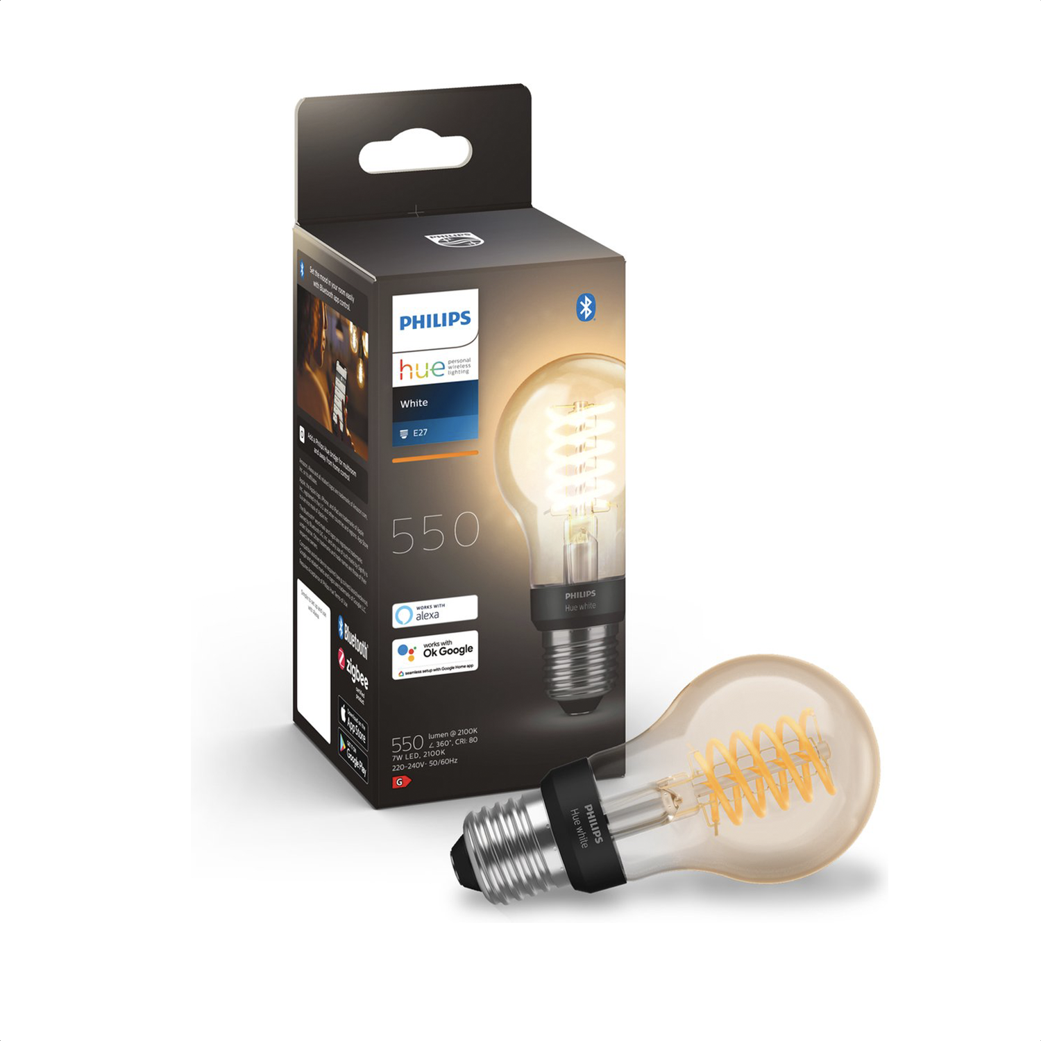 Blootstellen mesh Eigendom Philips Hue Filament Lichtbron E27 - kleine bol - DMQ