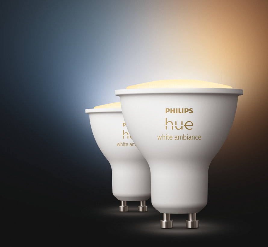 Philips Hue GU10 Duopack - White Ambiance - 2 lampen - Bluetooth