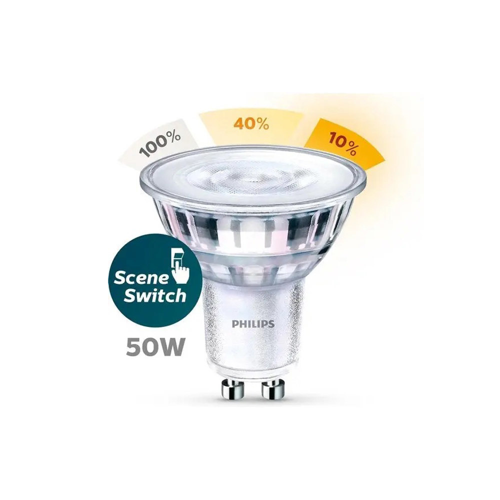 Bekijk het internet Bevestigen aan staart Philips GU10 LED lamp SceneSwitch 3-Stap Dimbaar - DMQ